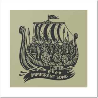 tshirt mug, sticker, print, Led Zeppelin : "Immigrant song" Posters and Art